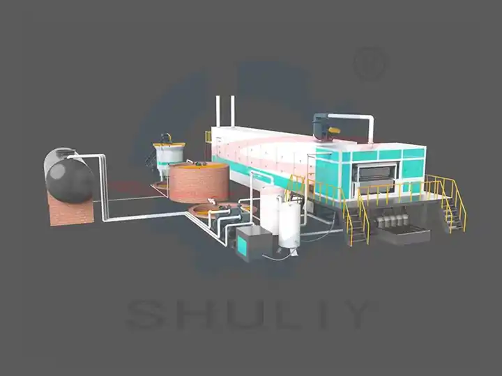 계란 트레이 생산 라인