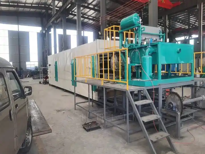 ภาพจริงของสายการผลิตถาดไข่ขนาดเล็ก